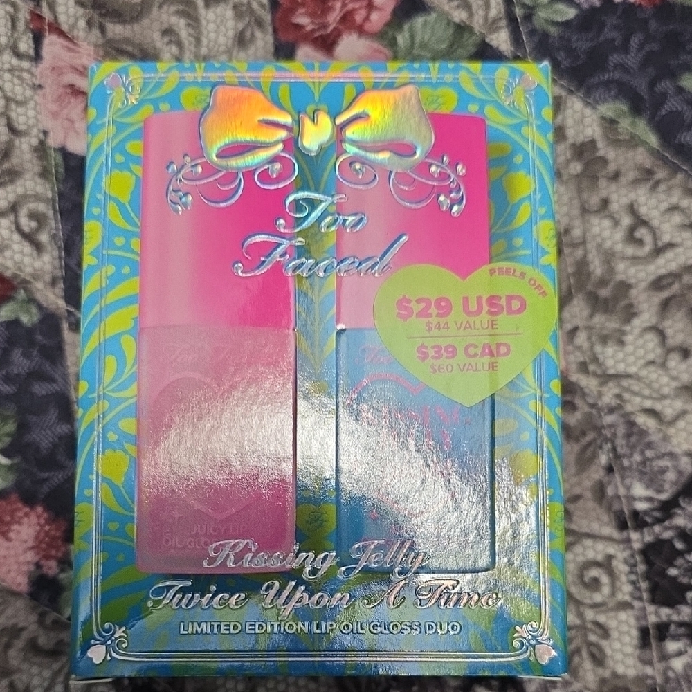 Too Faced Kissing Jelly Lip Gloss Set - Pink and Blue